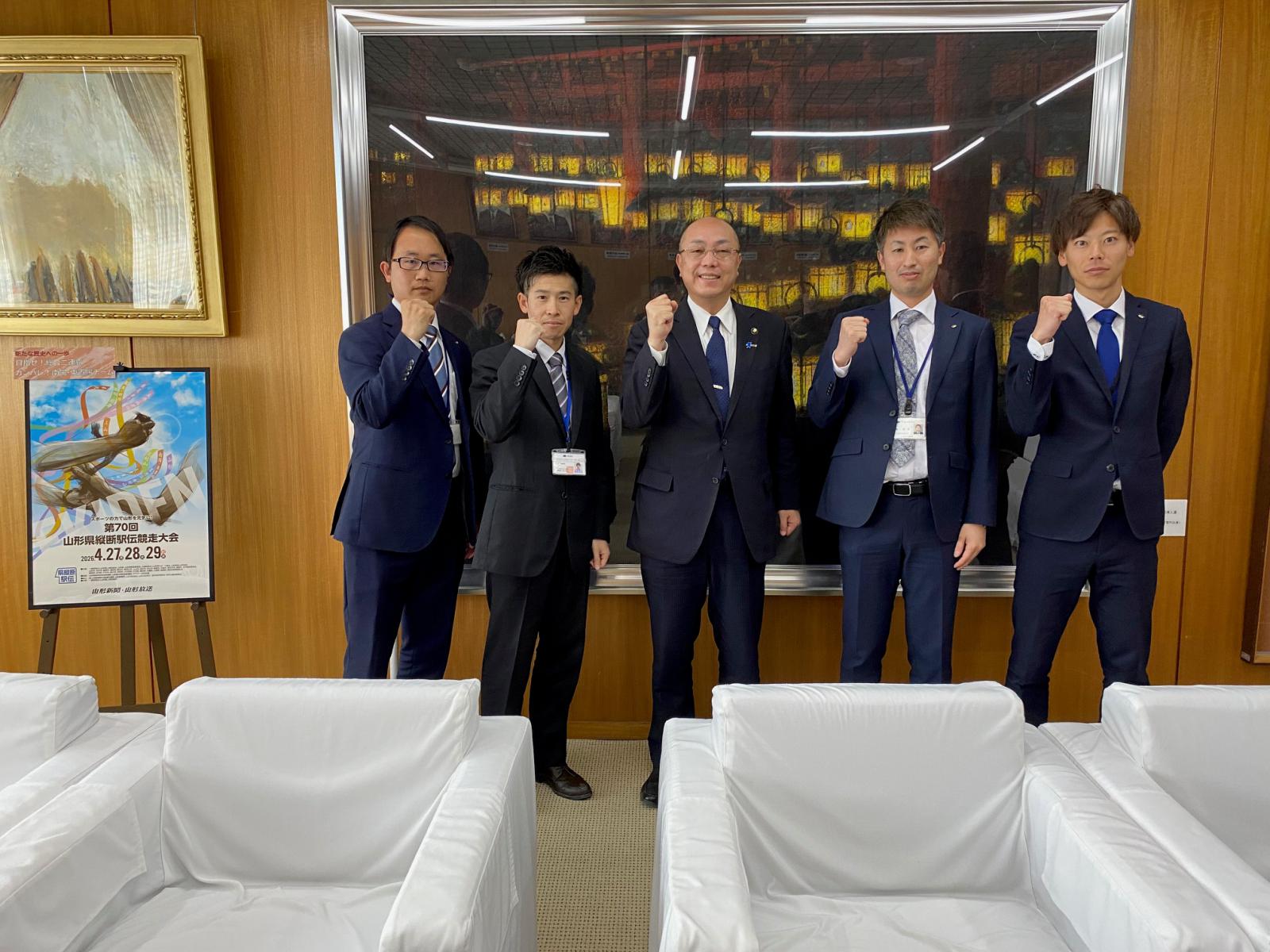 選手との集合写真