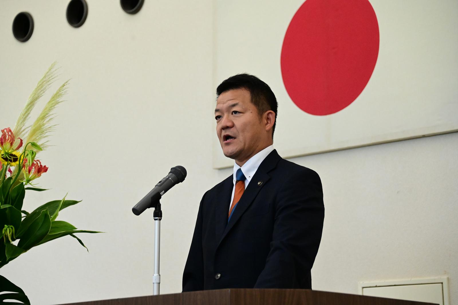 訓示を述べる柴田市長