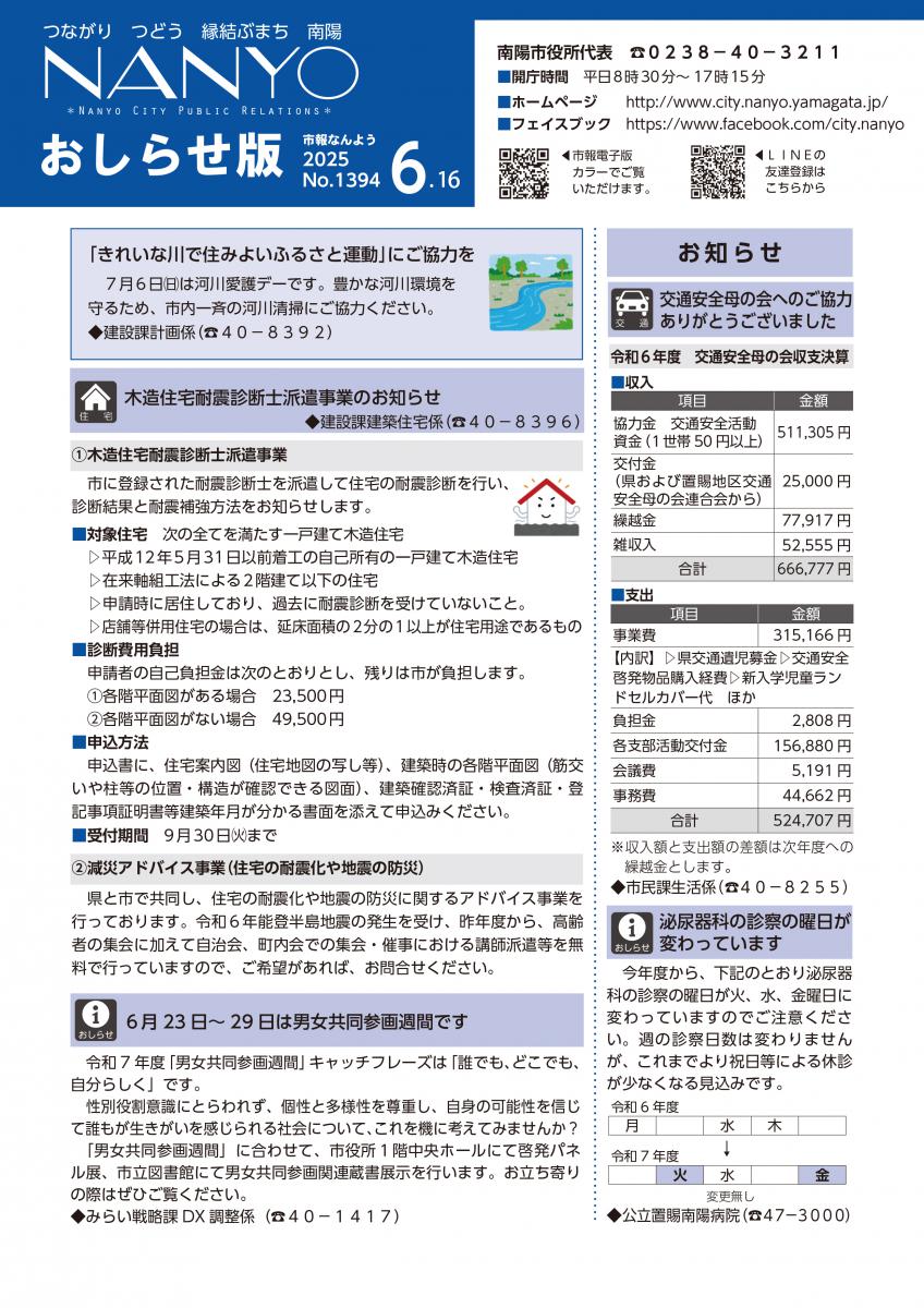市報なんよう 最新号