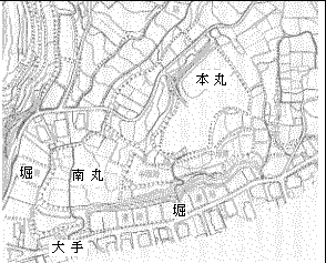 宮沢城平面図