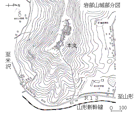 図面、岩部山城