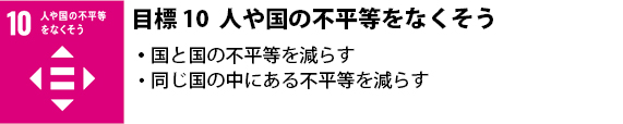 10 人や国の不平等をなくそう