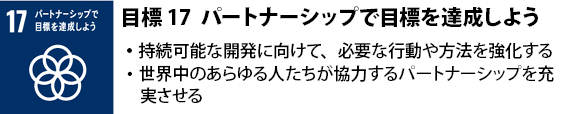 17 パートナーシップで目標を達成しよう