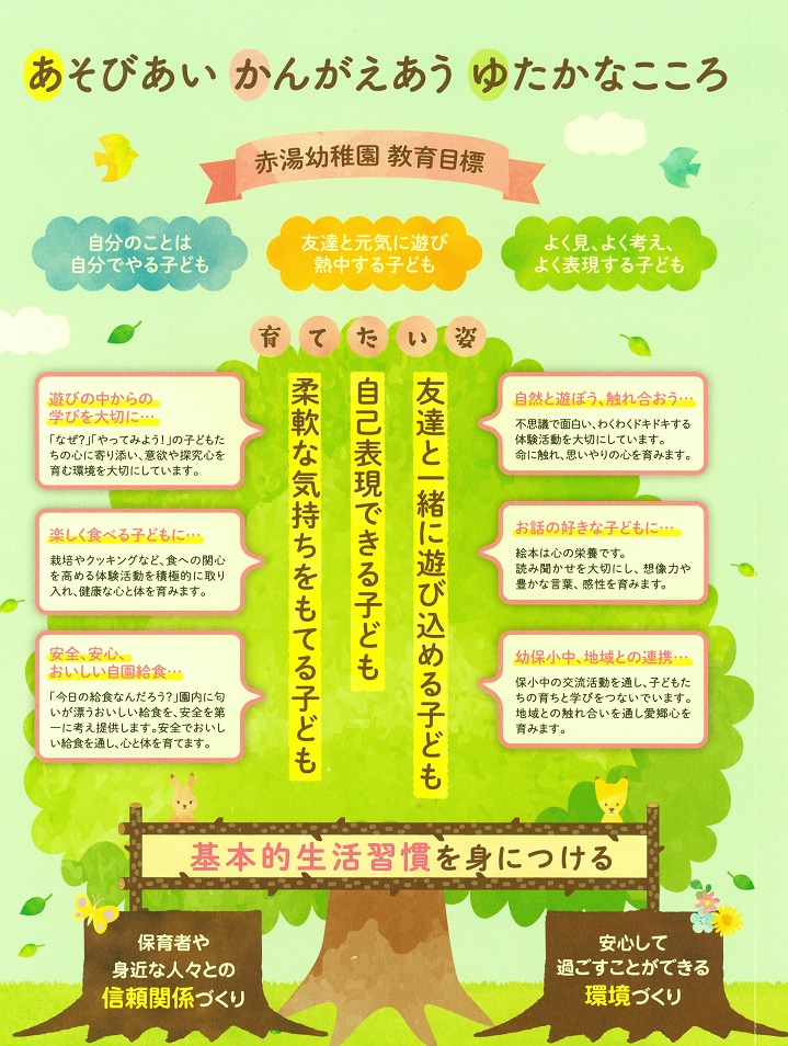 認定こども園赤湯幼稚園教育目標
